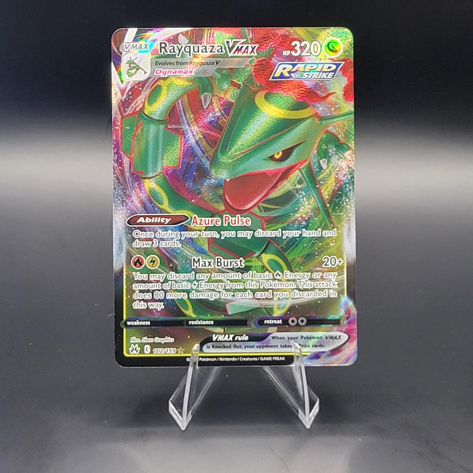 Rayquaza VMAX 102/159 Holo Ultra Rare Crown Zenith Pokemon Card