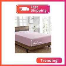 FreshCulture Queen Fitted Sheet Only - Hotel Quality Ultra Soft  Breathable Bru
