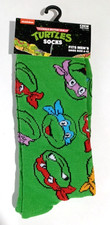 SOCKS NEW Teenage Mutant Ninja Turtles Crew Socks Size 6-12 Nickelodeon Green