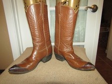Vintage Womens 4.5 C Brown Tony Lama El Paso Lizard tip Cowgirl Western Boots