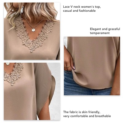 Aurora® | Chic Short-Sleeved V-Neck Blouse