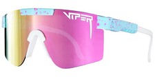 Pit Viper The Gobby Original Narrow Polarized Shield Sunglasses w/ Mirror Lens