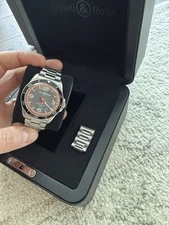 Bell & Ross BR V2-92 Garde Cotes Stainless Steel 41mm Watch Full Set BRV292 Gray