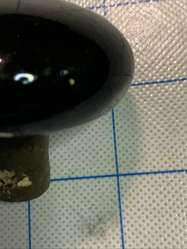 Black Porcelain Door Knob Vintage Original Condition (Paint On knob) - Picture 11 of 24