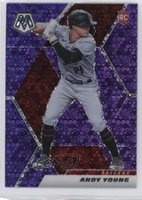 2021 Panini Mosaic Rookie Quick Pitch Purple Prizm 26/50 Andy Young #210 05yu