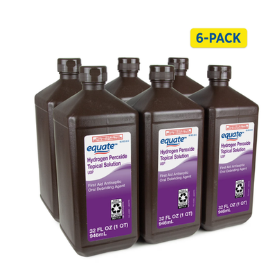 #ad Equate 3% Hydrogen Peroxide Liquid Antiseptic 6 Pack 6 x 32 fl oz $8.90