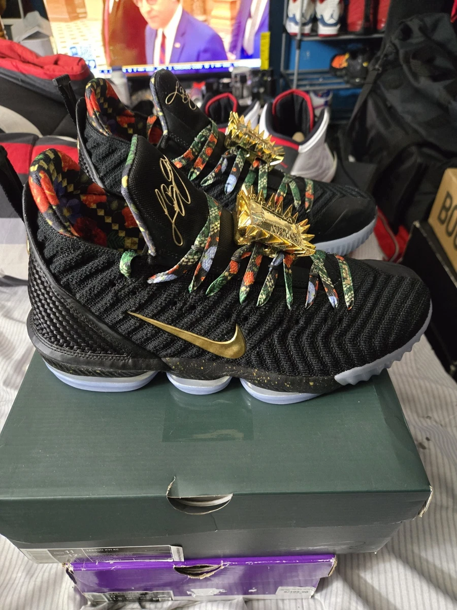 Nike LeBron 16 Black Metallic Gold | eBay