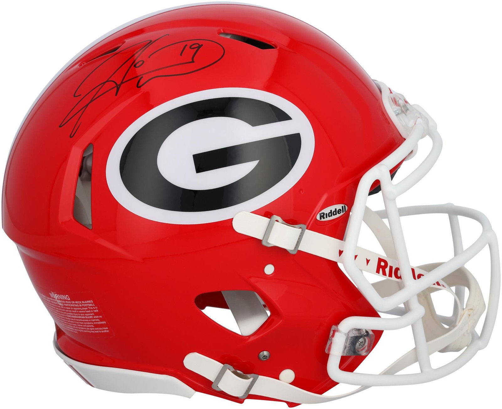 Hines Ward Autographed Signed Georgia Bulldogs Riddell Speed Authentic Helmet 