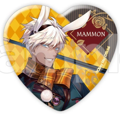 Official Obey Me! Scratch Lottery Beautilful Heart Can Badge Mammon from Japan