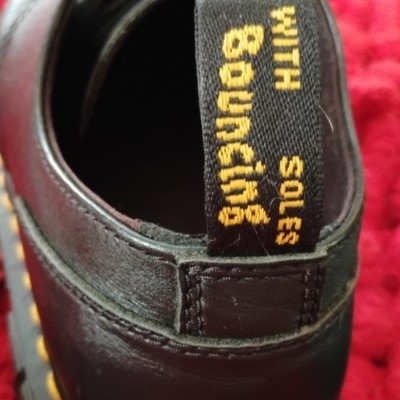 Dr Martens  Black Leather Lace-Up Oxford Shoes Round Toe Stitching Unisex US 8