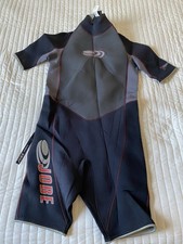 JOBE Sports Wetsuit Mens XLarge Power Stretch Flat Stitch Shorty Surf Black Gray