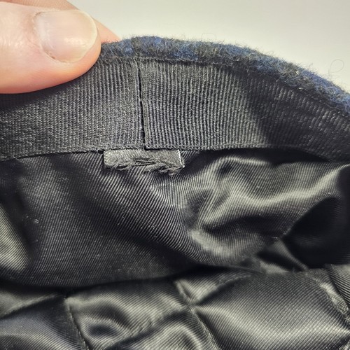 Moon Blue Flat Cap Tweed 100% Wool Luxury Made In England Fabric Woven Yorkshire - Picture 8 of 10