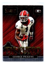 George Pickens 2022 Panini Select Draft Picks En Fuego #EN-GP Georgia Bulldogs