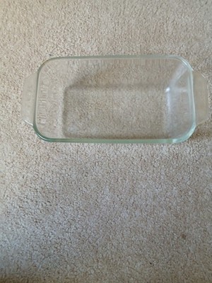 Vintage pyrex 213 Clear Glass Loaf Pan Baking Dish 1.5 quart  8.5' x 5  x 3 