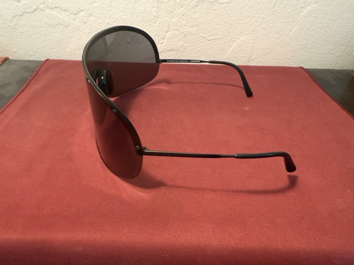 MINT' Porsche Design 'CARRERA' 5620 90 Black 80-90s Vintage Shield