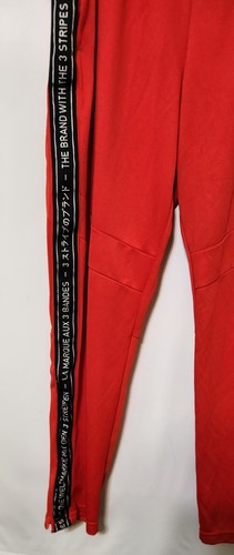 Adidas Pantalone Uomo Tiro 19 Climacool FK9006 Monogram Rosso Calcio Allenamento TAGLIA XL - Foto 3 di 5