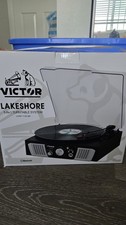 Victor 5-in-1 Turntable System with Bluetooth, 3-Speed Lakeshore Record Player