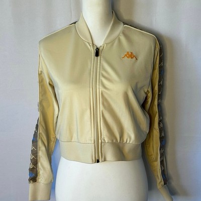 Vintage Kappa Cream Track Jacket w/ Logo Tape   Olympic Heritage Sportswear