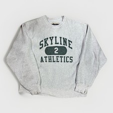 VTG Champion Premium Reverse Weave Skyline Athletics Gray Crewneck Men’s M