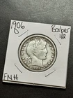 1906 O Barber Silver Half Dollar FN Fine Better Date US 50c Coin (Raw18302)