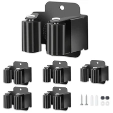 5 PCS Broom Holder Wall Mount, Upgraded Heavy Duty Mop and Broom Holder W