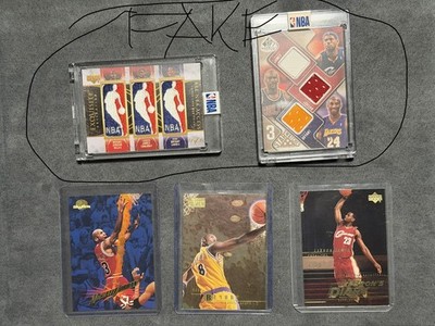 jordan kobe lebron cards lot of 5 cards