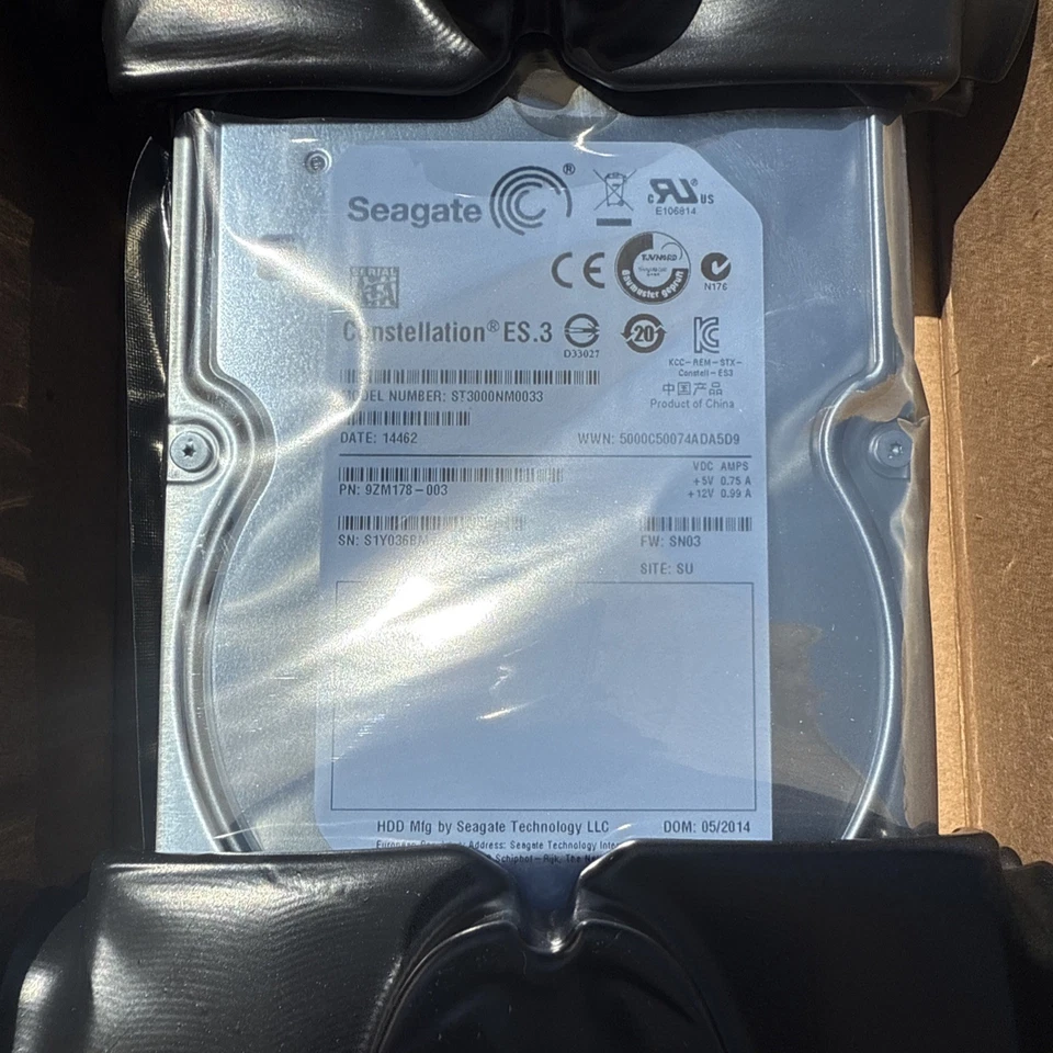 ST3000NM0033 Seagate CONSTELLATION 3TB 7200RPM 6Gbps 3.5" SATA HDD Hard Drive - Image 3 of 3