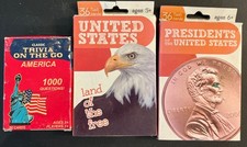 Bendon Lot/3 Flash Cards - UNITED STATES, PRESIDENTS OF THE USA  AMERICAN TRIVI
