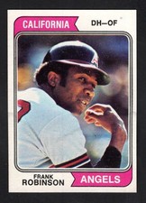 1974 Topps Baseball Card #55 Frank Robinson HOF California Angels VG+