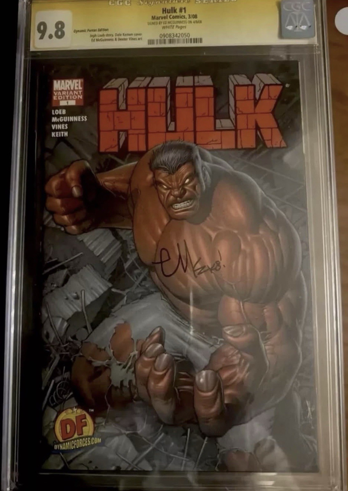 Red Hulk #1..Signed by… McQuiness with Signature Edition CGC Graded 9.8