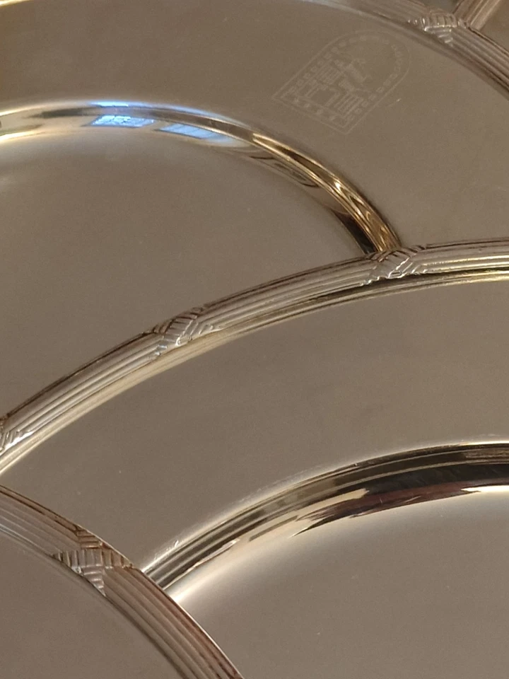 BROGGI SOTTOPIATTI IN LEGA D'ARGENTO 12 SOTTOPIATTI PER UN PESO TOTALE DÌ 12... - Immagine 4 di 4