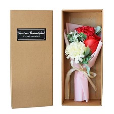 Scented Soap Flower Bouquet with Gift Box for Valentine's Day Wedding Decor