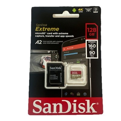 SanDisk Extreme 128GB A2 microSDHC microSDXC SD Card