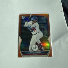 2023 Bowman Chrome Prospects Orange Refractor #137 Juan Alonso /25