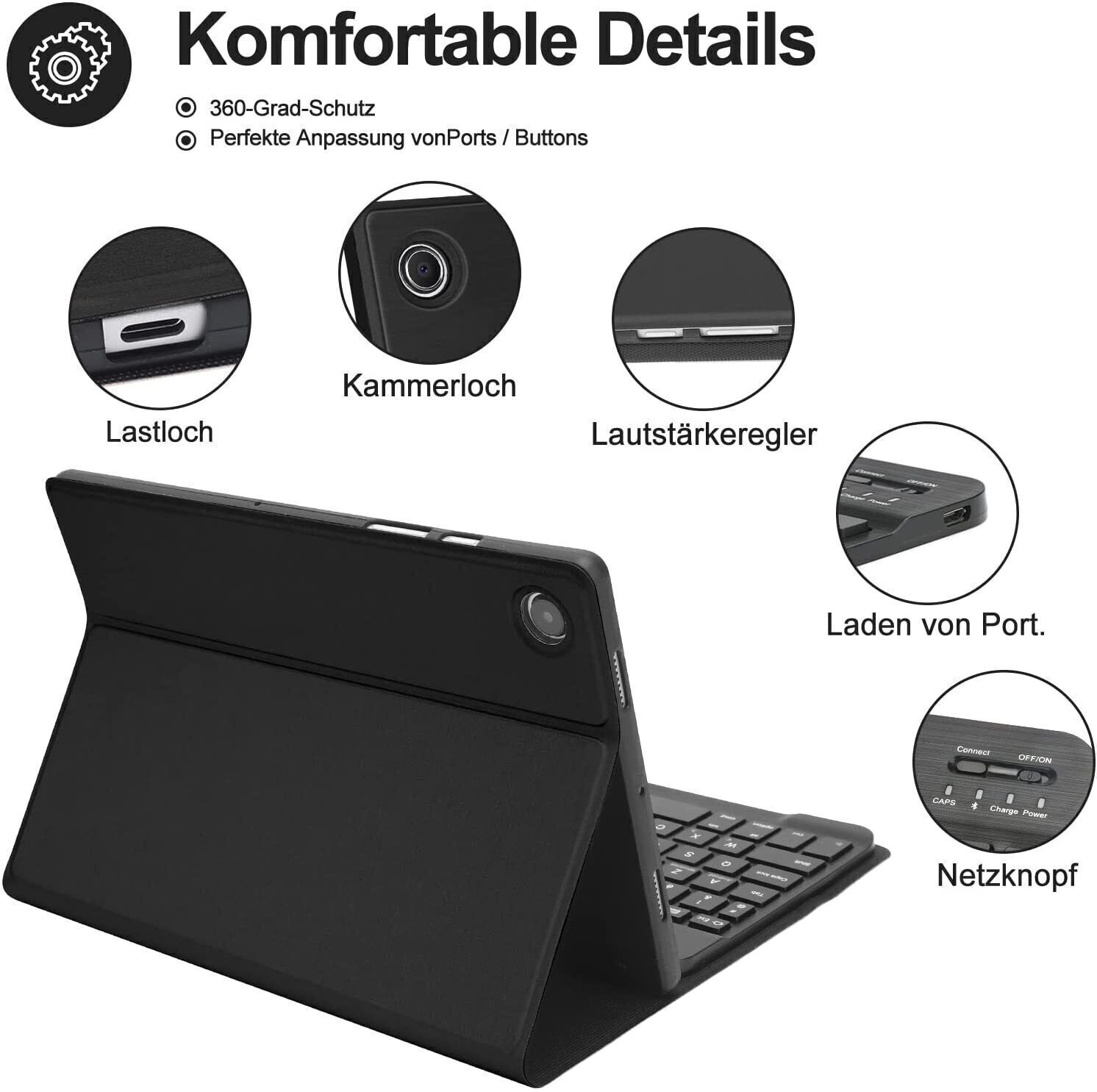 Beleuchtet Tastatur Hülle für Samsung Galaxy Tab A8 10.5 2022 SM-X200X205X207