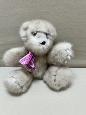 Mink Teddy Bear Handmade With Movable Arms And Legs, Repurposed Mink Preowned