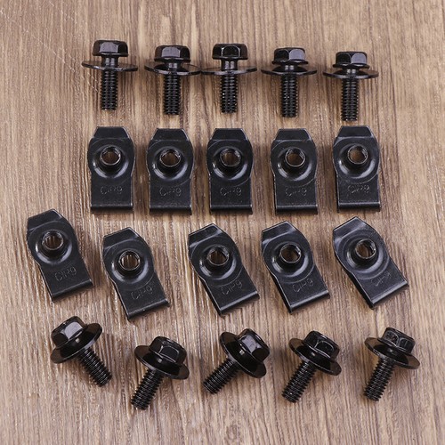 Car Body Bolts & U-nut Clips M6 Engine Cover Undertray Splash Shield Guard Screw - Picture 9 of 12