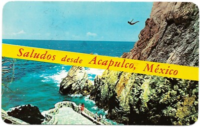 Saludos desde Acapulco México - Greetings from Acapulco Mexico - Postcard PC2838