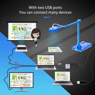 4K USB Document Camera Professional 15MP High Definition USB 2.0 Foldable Do Hot