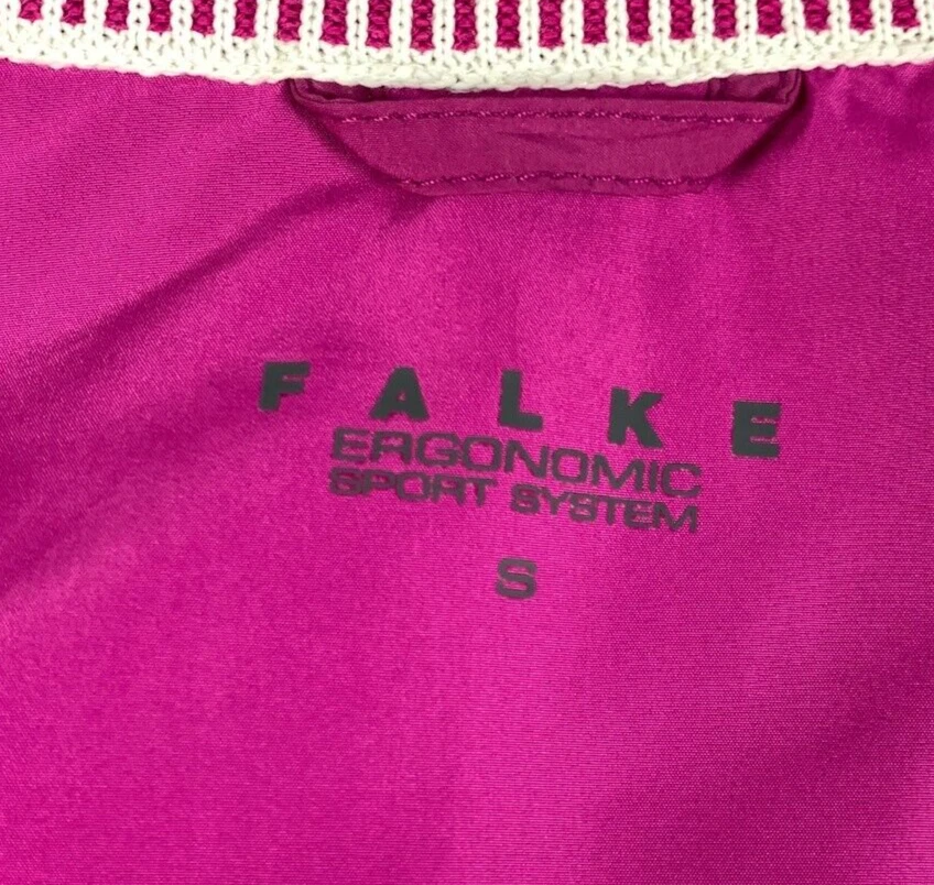 Chaqueta Falke Mujer Pequeña Marfil/Rosa Ergonómica Sistema Deportivo Cremallera $433 Foto 3 de 4