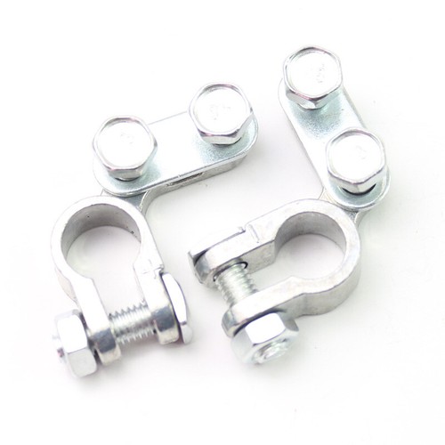 2Pcs Small Thin-Column Binaural Battery Clips Terminal Connector Clamp Pile Head - Picture 4 of 5