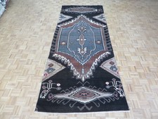 5'5 x 13 Hand Knotted Chocolate Brown Vintage Turkish Oushak Oriental Rug G7542