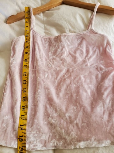 Vintage 1990's Necessary Objects pink shimmery Shiny Crop Top Size Large - Picture 3 of 7