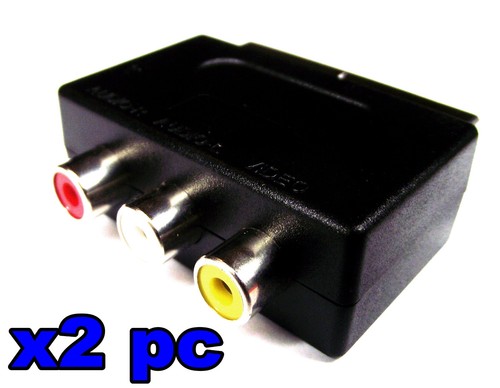 From OZ Quality 2PC SCART Male To 3 RCA Female AV TV Monitor & Audio Adaptor +FP - Picture 4 of 5