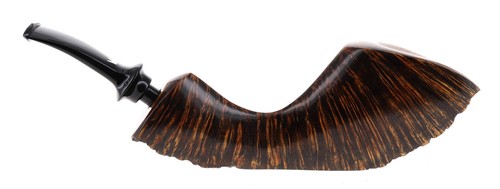Pipa FIAMMA DI RE 2 CORONE ♛♛ PLUS liscia marrone shape freehand oliphant - Picture 3 of 10