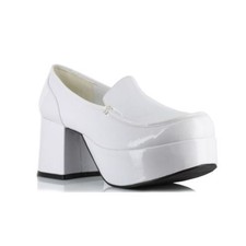 White Platform Loafers Pimp 70s Bachelor Party Pee Wee Herman Mens Costume Shoes