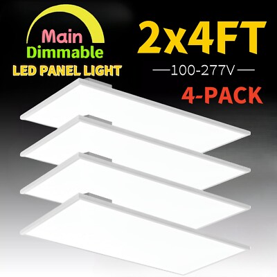2X4FT LED Flat Panel Light 75W Drop Ceiling Troffer Office Recessed Lights 5000K