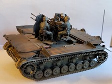 Deutscher Panzer IV Vierlingsflak wintertarn,3 Mann, WWII, 1/35, ToP Bemalung