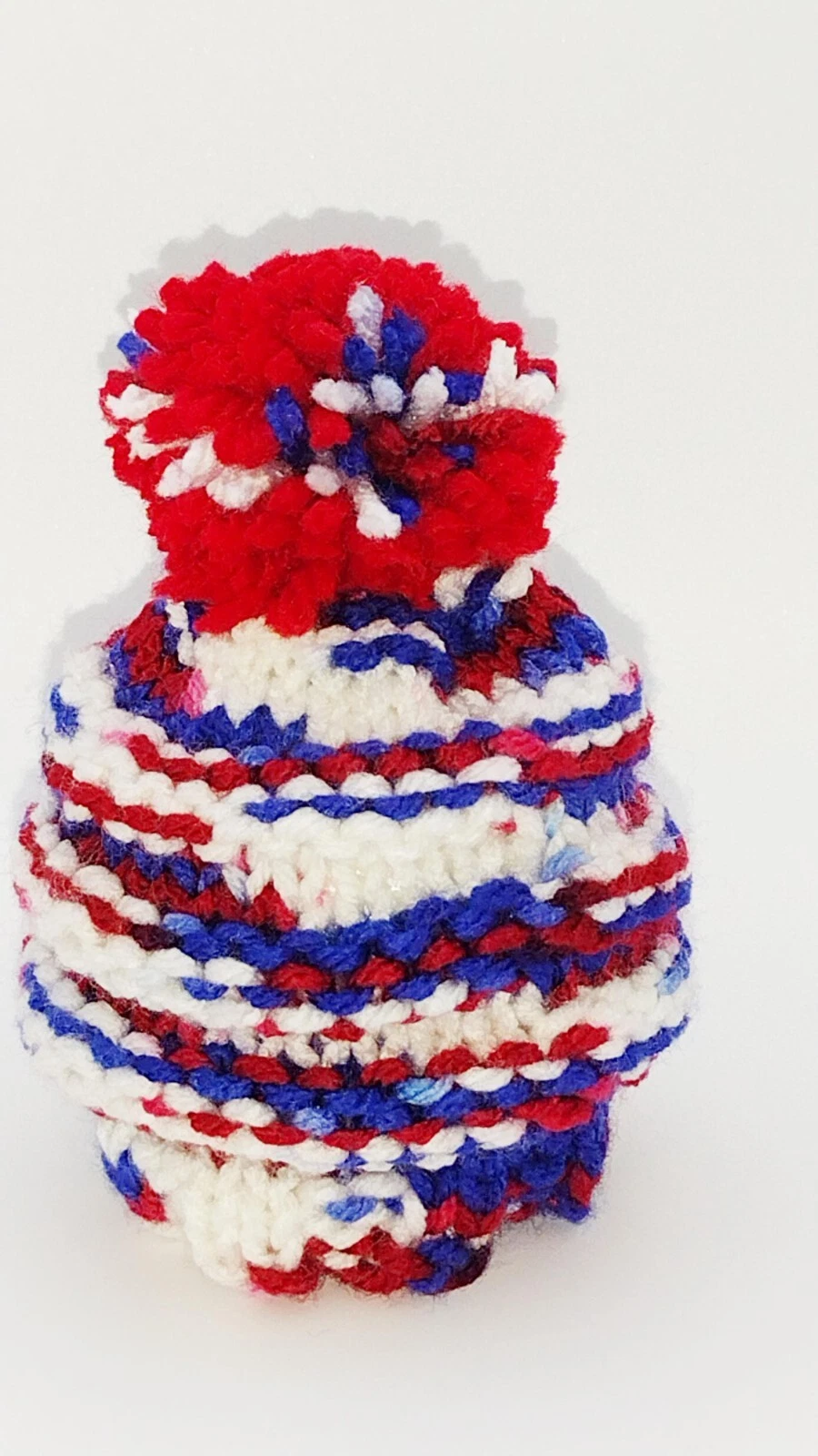 Beanie Hat, Preemie Baby, 1 to 2 lb, Patriotic Multicolor, ChinLet Collectibles