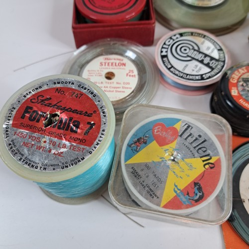 Vintage Lot Fishing Line Cortland Newton US Line & More + Line Winder 27 Reels - Picture 2 of 15